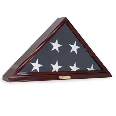 BEY BERK INTERNATIONAL Bey-Berk International WD100 Flag Display Case for Memorial 5 x 9.5 ft. Flag & Wall Mountable - Brown WD100